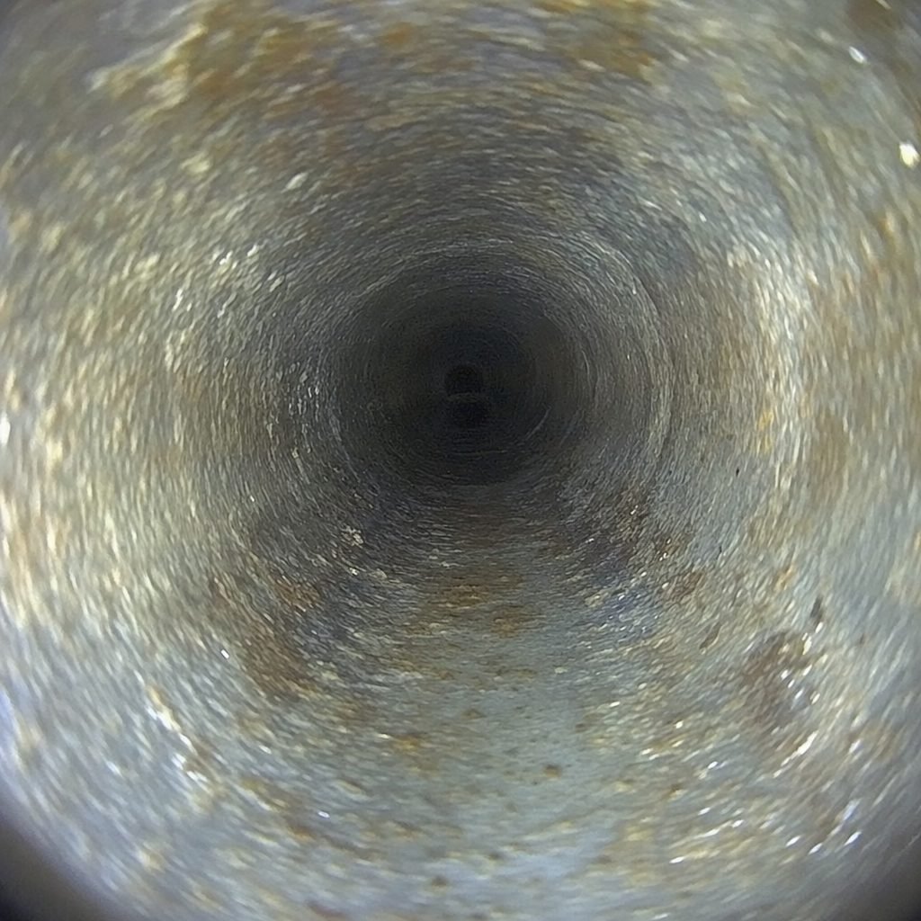 After: interior of the drain line.
